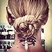Natural Stone Pendant Gems Moon Hair Clip Crystal Gemstone 8 Pcs Women Girls Alloy Charms Clamp Hairpin Barrettes Bobby Pins Hair Ornament Decoration Accessory