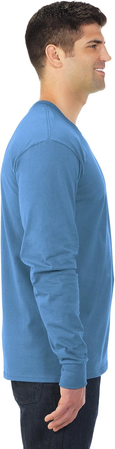 Fruit of the Loom 5 oz. 100% Heavy Cotton HD Long-Sleeve T-Shirt (4930) at  Men’s Clothing store