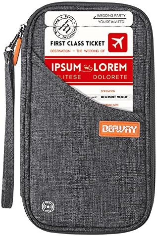 Travel Wallet RFID Blocking Document Organizer Bag, Family Passport Holder 1 Travel Wallet RFID Blocking Document Organizer Bag, Family Passport Holder