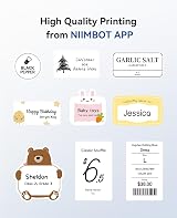 NIIMBOT B1 Label Maker 2 Inch Bluetooth Thermal Printer with 3 Rolls Labels view 3