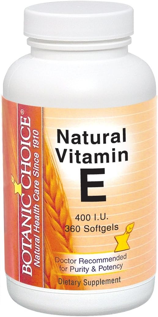 Botanic Choice Soft Gels, Natural Vitamin E, 400 Iu, 180