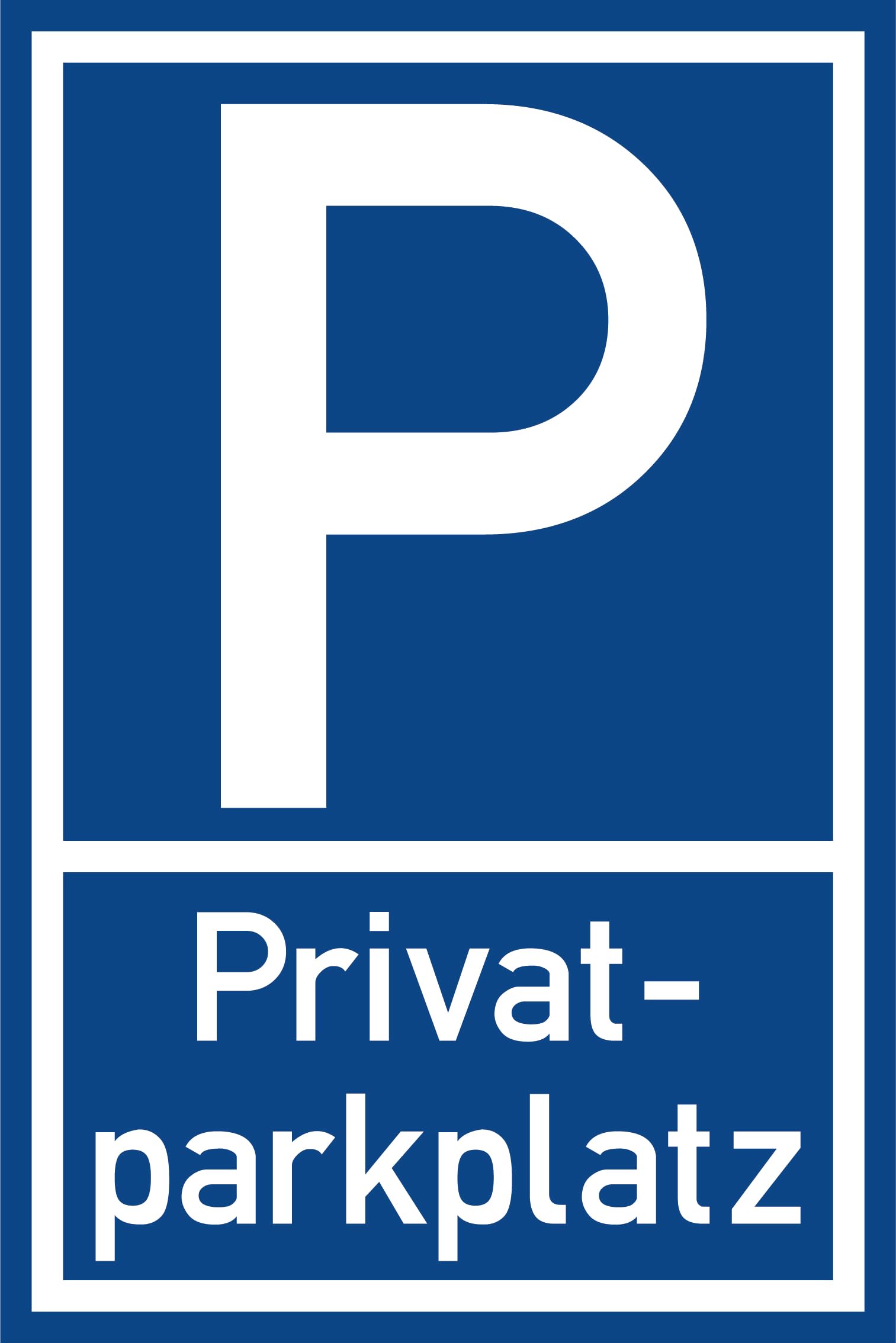 Prolac Private Parking Sign - PVC Hard Foam 20 x 30 cm - Robust and Weather Resistant - Easy to Apply - Exclusive Parking Space - Subtle Design - German Quality - Clarity for Parking Use
