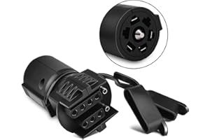 COROTC 7 Pin to 4 and 5 Trailer Adapter, 7 Way to 4 Way 5 Way Trailer Plug Adapter, 7 Pin Round to 4 Pin 5 Pin Flat Blade Weatherproof Trailer Connector for Trailer Tow Hitch