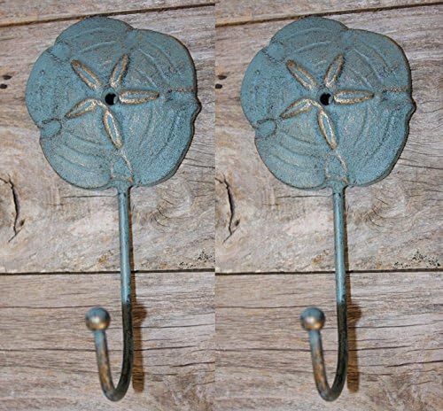Amazon Com Sand Dollar Design Bath Towel Hooks Bronze Look 6 3 4 Inch Cast Iron H 88 Set Of 2 Home Kitchen
