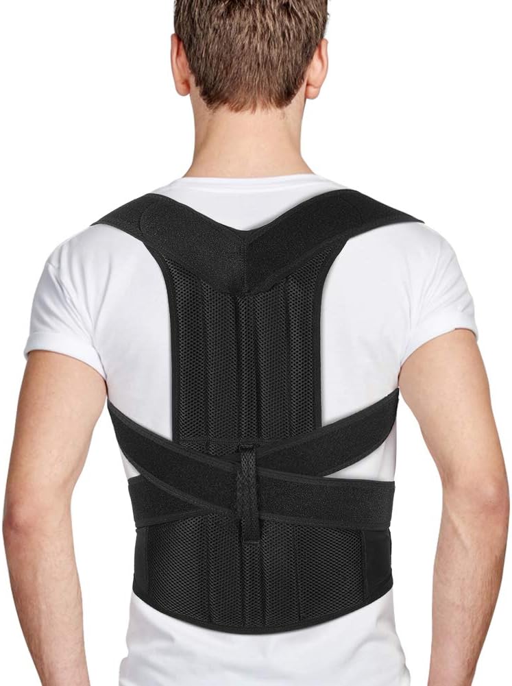 Posture Corrector for Men and Women, Full Back Support with Adjustable Straps, Providing Pain Relief for Back Shoulder Lumbar, Improve Posture and Prevent Slouching (L)