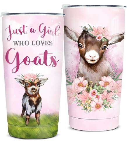 Funny Goat Lover Kitchen Towel - "Just A Girl Who Loves Goats" Rustic Farmhouse Waffle Towel, 16x24 Inches