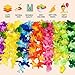 Flag & Eagle Hawaiian Leis Luau Party Supplies: Premium Quality Soft Feel Fabric - Juicy Color Flower Lei Design - Set Of 30 Tropical Necklaces - The Original Quality Leis