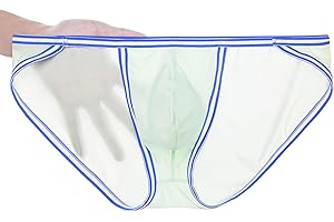 ZONBAILON Men's Briefs Dual Pouch Ice Silk Underwear Open-fly Breathable Sexy Panties