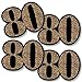 Big Dot of Happiness Adult 80th Birthday - Gold - Decorations DIY Party Essentials - Set of 20