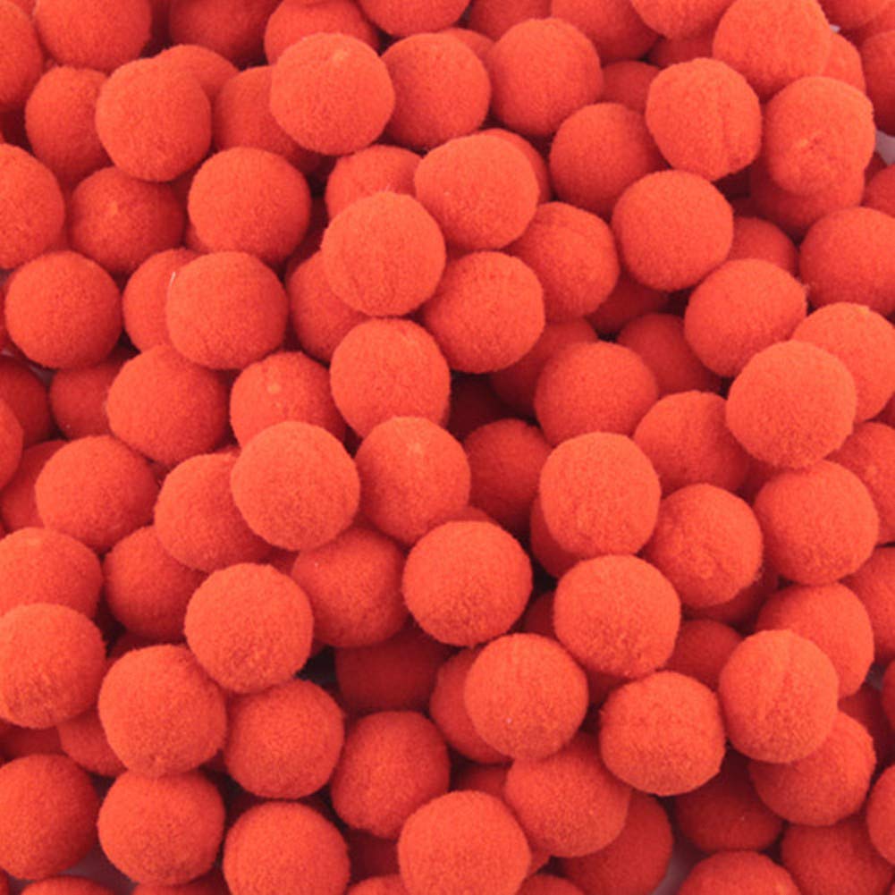 500 Pack Fluffy Pom Poms for Craft,High Density Pompoms Balls for DIY Crafts Jewelry Making Hair Accessories Clothing Hat Embellishment 15mm,Christmas Red