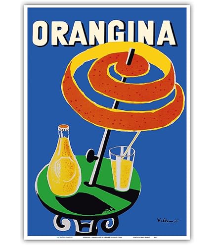 Amazon.com: Bernard Villemot Orangina Vintage Orange Drink