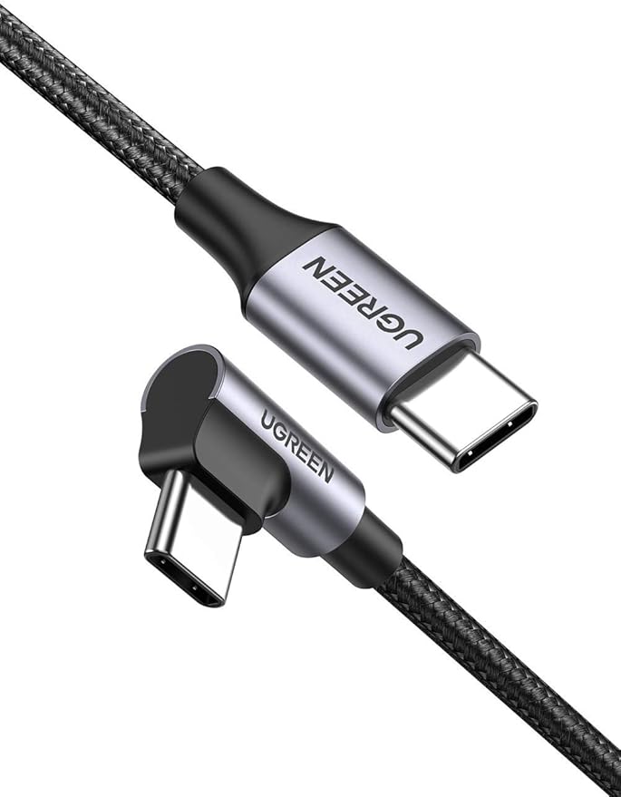 UGREEN USB C to USB C Cable Right Angle 90 Degree USB 2.0 Type C Fast