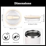 MOECSHSY Leak Proof Lid for 40oz Stanley Tumbler with 4 Straws & Brush view 7