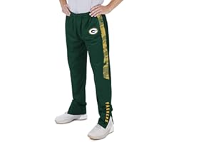 Zubaz Men's NFL Team Color Track Pant with Camo Lines Side Panels