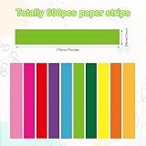 Morcheiong 600Pcs Rainbow Color Paper Chains Classroom Party Decoration view 2