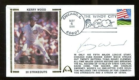 kerry wood autographed baseball