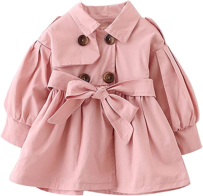 OneCherry sweater Fashion Autumn Baby Girl Coat with Belt 13 Years Baby Girls Coats Long