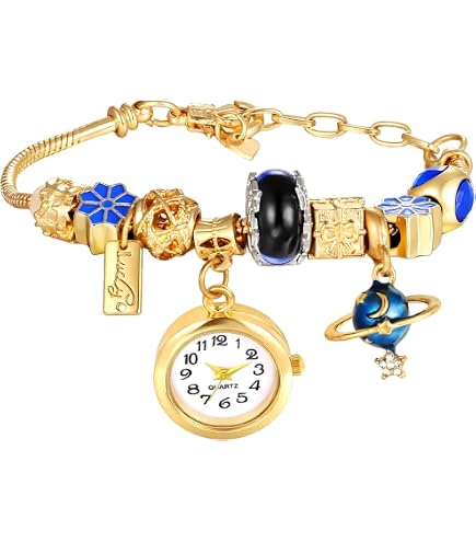 Anne Klein 10/7604GP New‎ Battery Ladies Charm Watch 20MM 7.5\