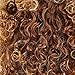 Baruisi Short Curly Brown Afro Wigs for Women Synthetic Heat Resistant Cosplay Hair Wig with Wig Cap