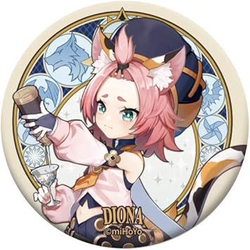 Amazon Com Genshin Impact Mondstadt Character Pin Badge Mihoyo Diona Office Products