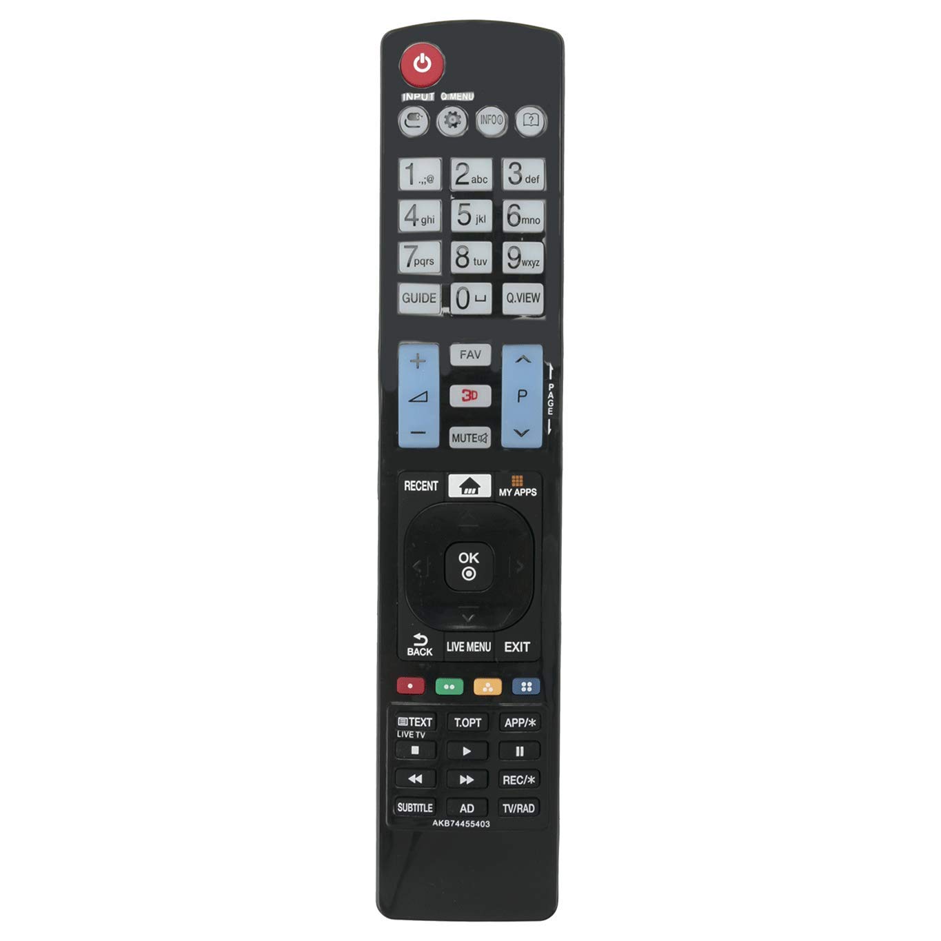 VINABTY AKB74455403 Remote Control Replaced for LG 3D SMART TV 42LF652V 42LF653V 42LF6529 50LF652V 50LF653V 50LF6529 55LF652V 55LF653V 55LF6529 PS51F5500AW