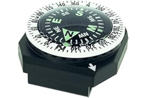 Sun Company GoCompass - Micro Orienteering Wrist Compass | Watch Band or Paracord Bracelet Compasses with Rotating Bezel