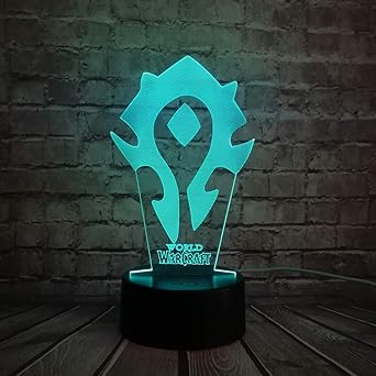 Luz de la noche Logo de la tribu del juego 3D LED lámpara Ilusión óptica 3D