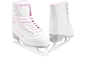 SMOOJOY Womens Ice Skates, Figure Skates with Air Cushion, Recreational Soft Beginner Figure Ice Skates for Youth Girls Boys