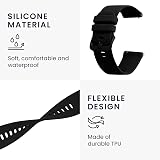 kwmobile 2x Black Silicone Watch Straps for Blackview X1 Smartwatch Replacement view 3