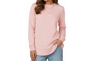 AURUZA Sweatshirt for Women Long Sleeve Crewneck Sweatshirt Women Causal Loose Fit Pullover Tunic Top Fall Clothes Shirts