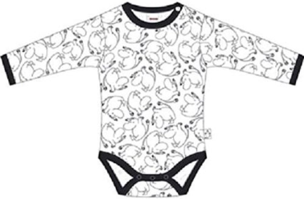 Moomin Cute Baby Boys/Girls Romper, Bodysuit, Jumpsuit, Pyjamas with Long Sleeves, White, Age 3-24 M (86-18-24 Month Old)