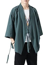 Men's Japanese Kimono Cardigan Loose Cotton Linen