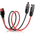 PAEKQ 10AWG Solar Panel Cable Connector Kit, Compatible with Solar Connector and Anderson Connector for RV, Goal Zero Yeti, Renogy Portable Solar Generator Power Station (1.6Ft)