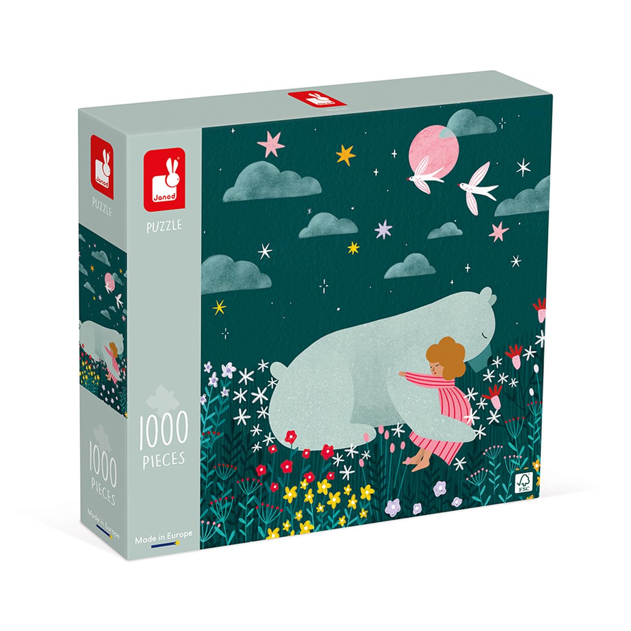 Janod - 1000-Piece Puzzle - Friendship - Suitable for Adults, Teens & Kids - Develops Patience and Dexterity - Made in Europe & FSC-Certified - 10 Years +, J02522