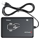 RFID Reader,Ajfwm 125KHz/13.56Mhz Dual Frequency RFID Scanner Read 1326 Family Proximity Cards &amp; EM4100 ID IC NFC Card Access Control System Home Again