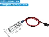 PATIKIL 4mm 1m PMMA Side Glow Fiber Optic Cable Kit Blue LED Illuminator 12V view 3