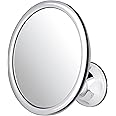 MIRRORVANA Anti Fog Mirror for Shower - Fogless, Shatterproof Shaving Mirror with 360° Swivel and Adjustable Suction Cup - 6.7" x 6.7" Round (Classic Chrome)