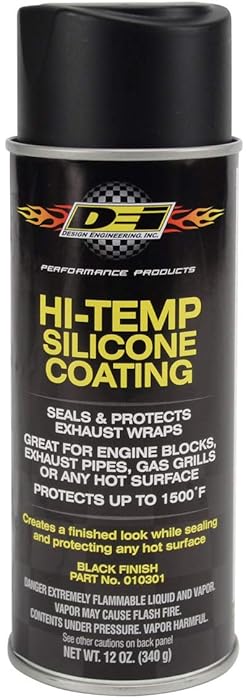Design Engineering 010301 High-Temperature Silicone Coating Spray - Black