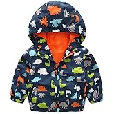 Banibear Boys' Hooded Dinosaur Jacket Windbreaker Outerwear