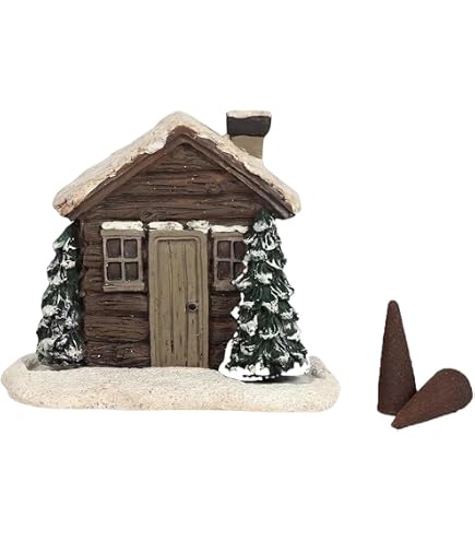 Forest Wooden Log Cabin Made In Germany Incense Burner Smoker