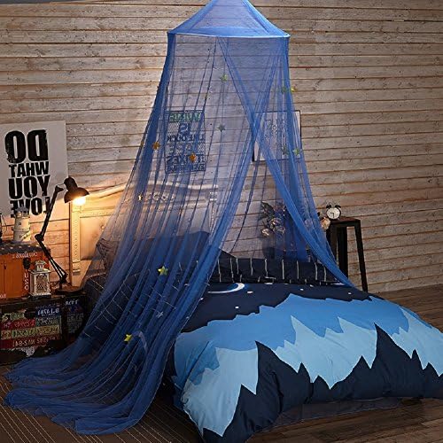 YOUOR Blue Star Mosquito Net Dome Bed Canopy Baby Bed Tents Netting