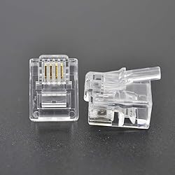 SMITON 100PACK RJ11 Connectors Telephone Modular