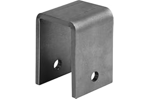 eoere 2 PCS Weld On Trailer Leaf Spring Hanger Front/Center/Rear Hanger for Double Eye Springs, Fit 2" Springs 4-3/8" Tall - 9/16" Bolt Hole
