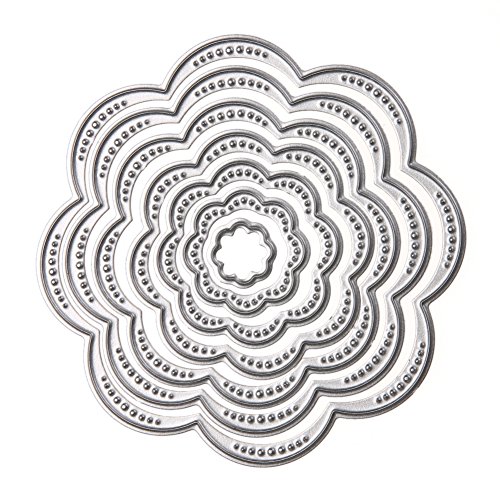 Whitelotous Cutting Dies Cut Dies Stencil Metal Template Mould for DIY Scrapbook Album Paper Card (7 pcs Flower) - Thumbnail 5