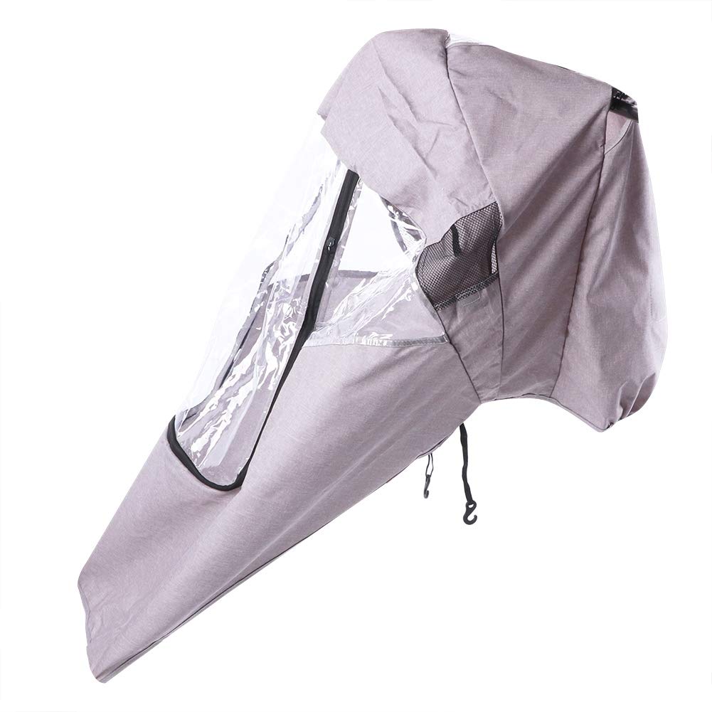Stroller Rain Cover, High Transparence Pram Cover, Universal Stroller Accessory, Universal PramRain Cover, Waterproof, Windproof Protection, Baby Travel Weather Shield (Flax Gray)