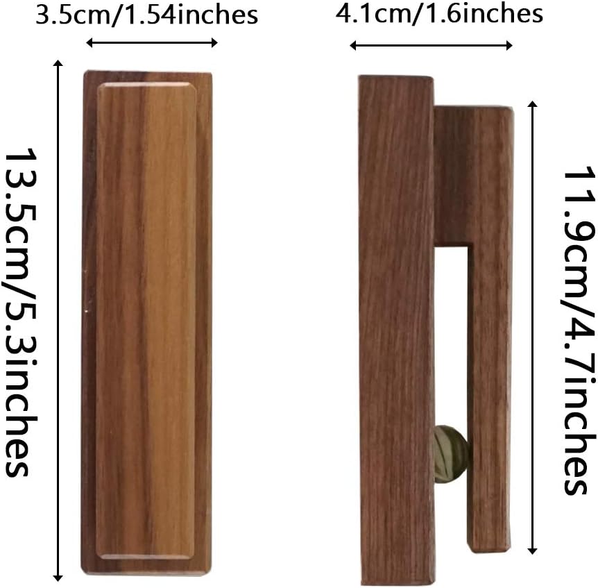 JINMURY Modern Wooden Towel Holders -Set of 2 Self Adhesive Towel Hook Wood Wall Mounted Towel Holder Home Decor- Durable - Image 3