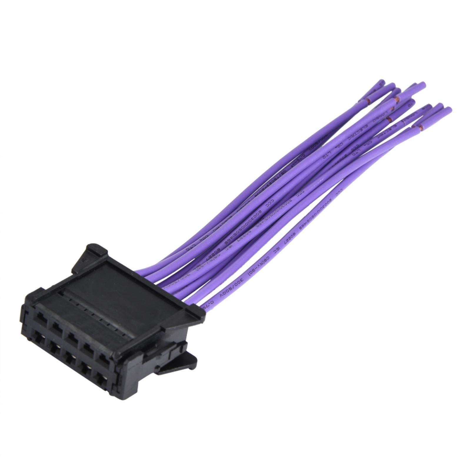 Blower Resistor Connector, Qiilu Blower Resistor Connector & Wiring Harness for Megane 02-16 7701209803 7701060001