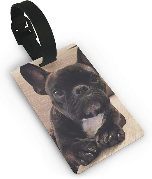 french bulldog luggage tag