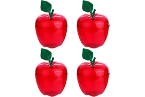 TABGACH 4 Pack Large Red Apple Container,Plastic Apple Boxes Filling Containers,Classroom Wedding Valentine Day Party Christmas Decor Supplies,Candy Jar Back To School Teacher Appreciation Christmas Gifts