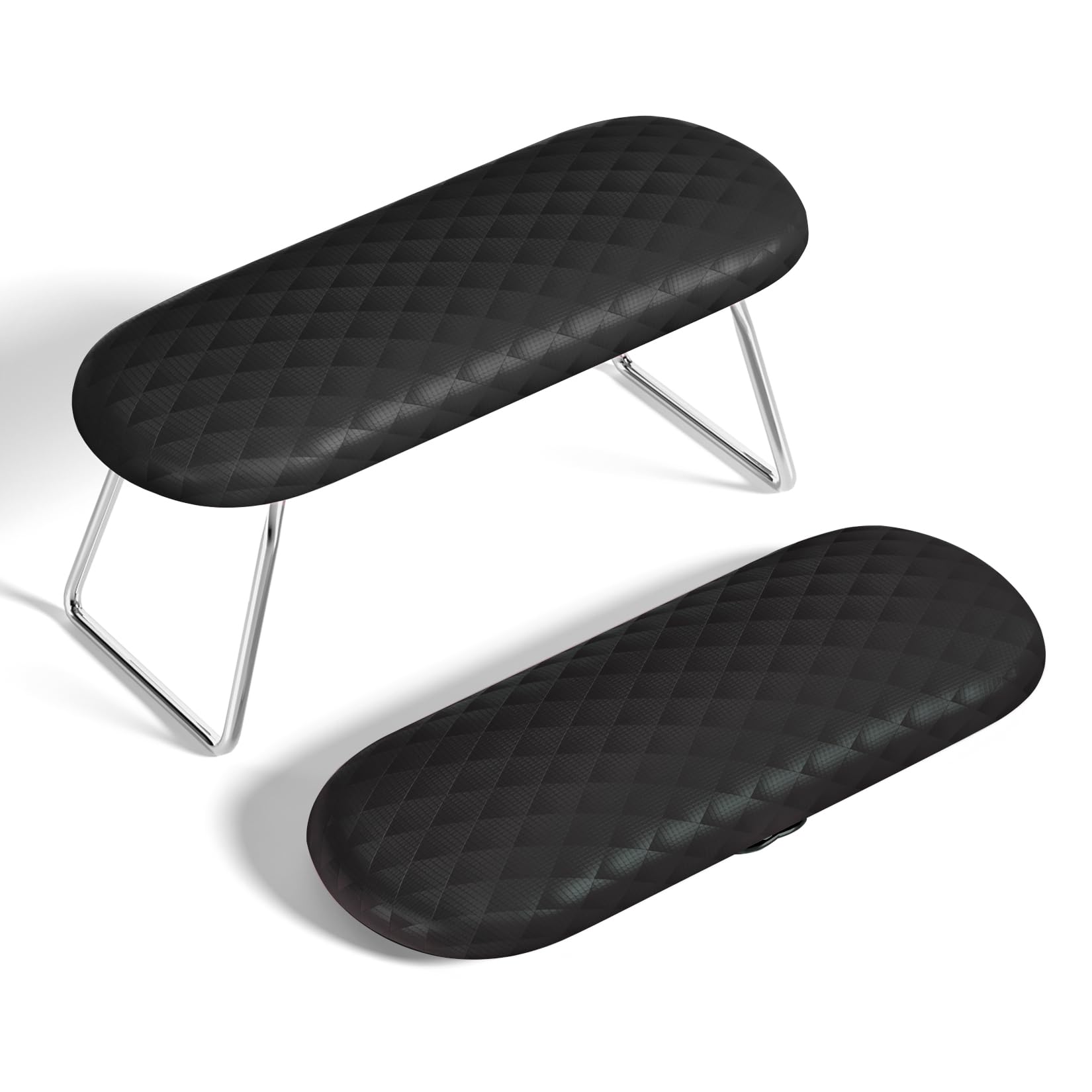 Photo 1 of AORAEM Nail Arm Rest, Foldable Leather Nail Arm Rest with Non-slip Sleeve, Internal Sponge Filled Arm Rest Pillow with Metal Bracket, Nail Hand Rest for Home Use and Nail Salon Use (Black)